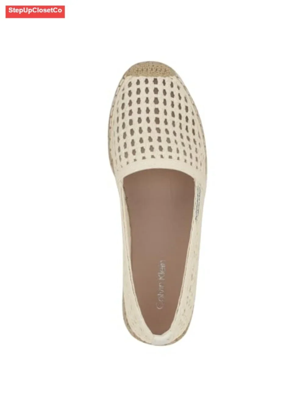Woven Espadrille Slip-On Loafers with Faux Leather